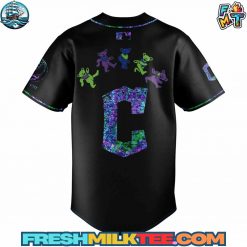Cleveland Guardians MLB x Grateful Dead Black Baseball Jersey