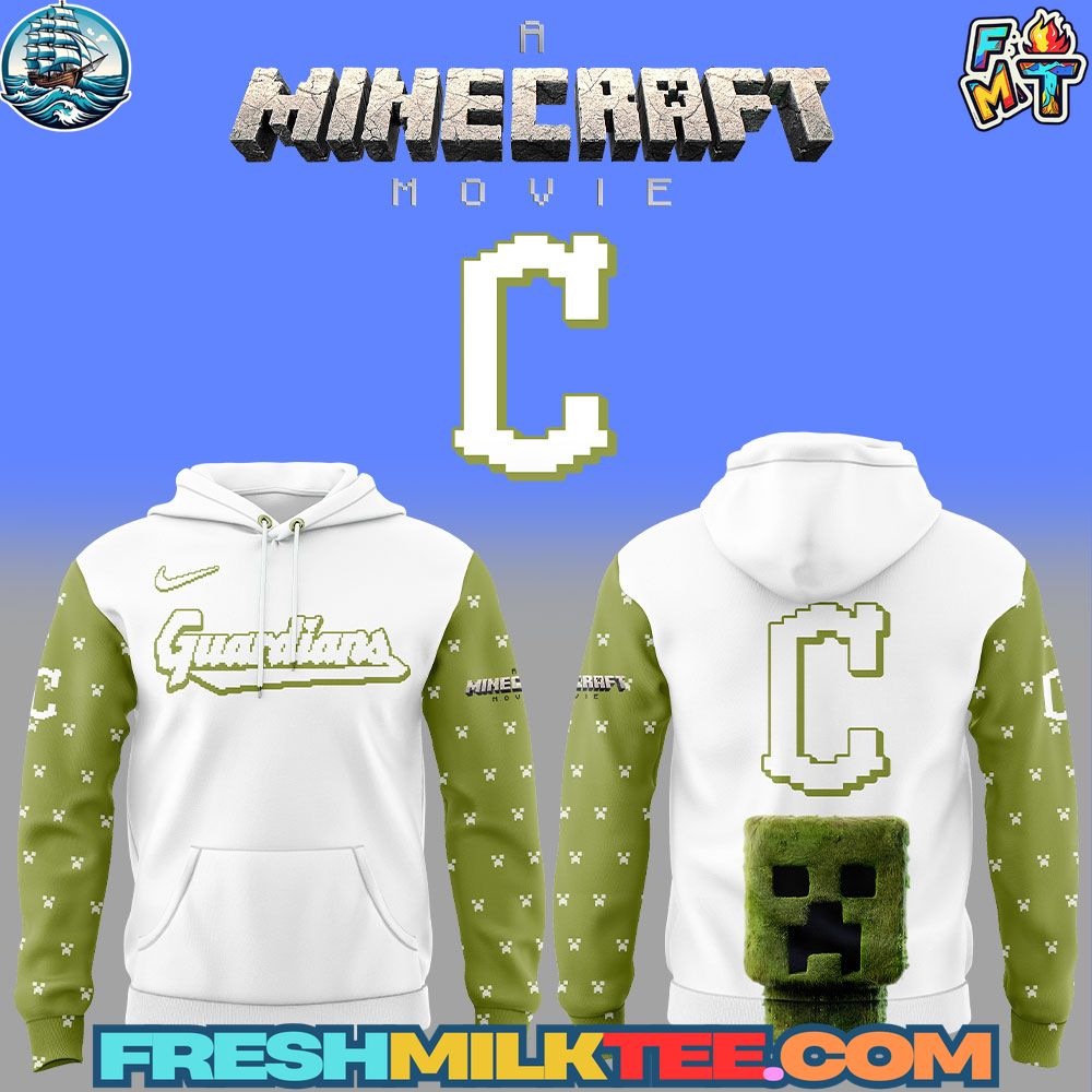 Cleveland Guardians MLB x Minecraft Hoodie Cleveland Guardians MLB x Minecraft Hoodie