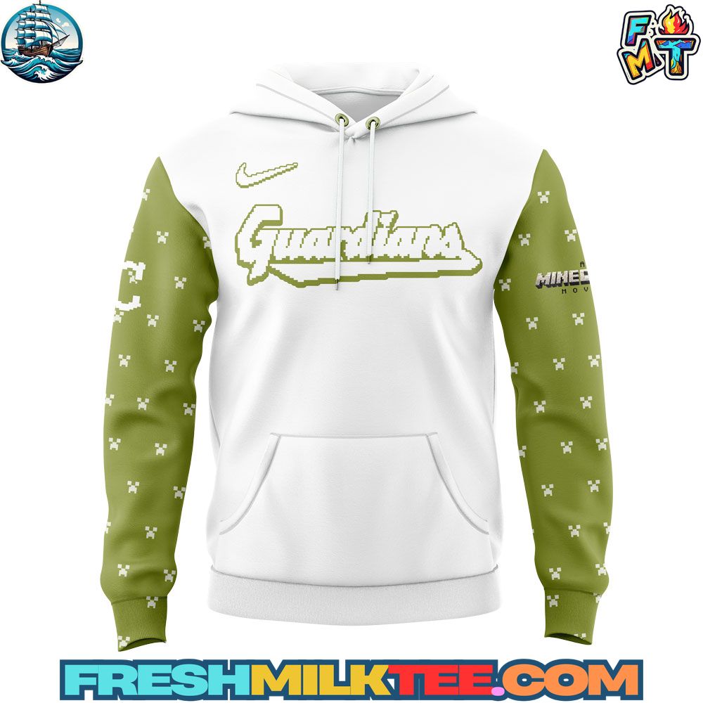 Cleveland Guardians MLB x Minecraft Hoodie Cleveland Guardians MLB x Minecraft Hoodie