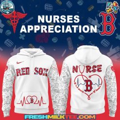 Boston Red Sox MLB x Nurses Appreciation White Hoodie