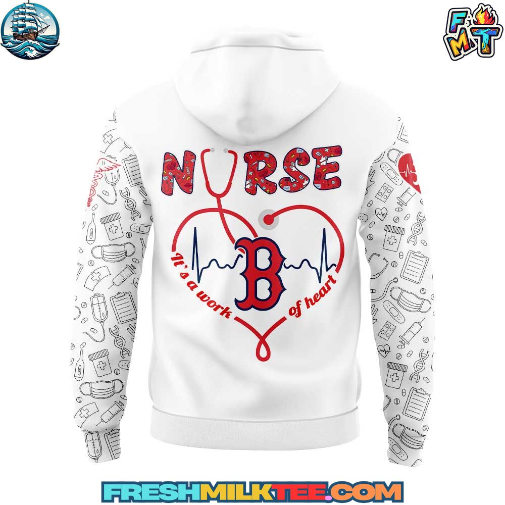 Boston Red Sox MLB x Nurses Appreciation White Hoodie Boston Red Sox MLB x Nurses Appreciation White Hoodie