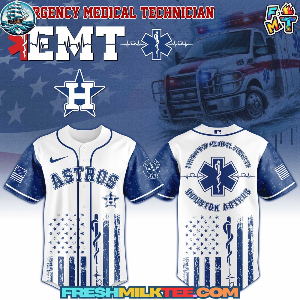 Houston Astros MLB x Emergency Medical Technician Appreciation Night Baseball Jersey 1 Houston Astros MLB x Emergency Medical Technician Appreciation Night Baseball Jersey 1