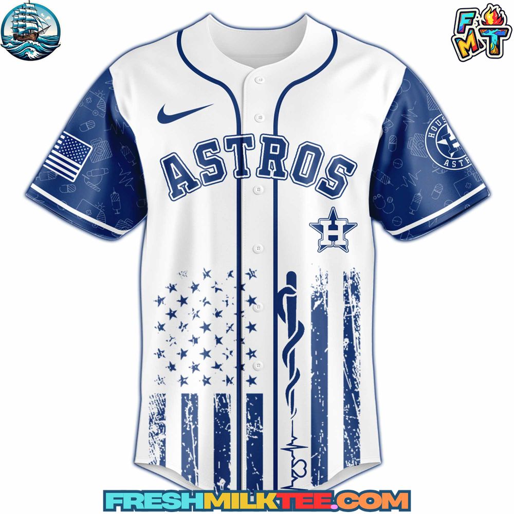 Houston Astros MLB x Emergency Medical Technician Appreciation Night Baseball Jersey Houston Astros MLB x Emergency Medical Technician Appreciation Night Baseball Jersey