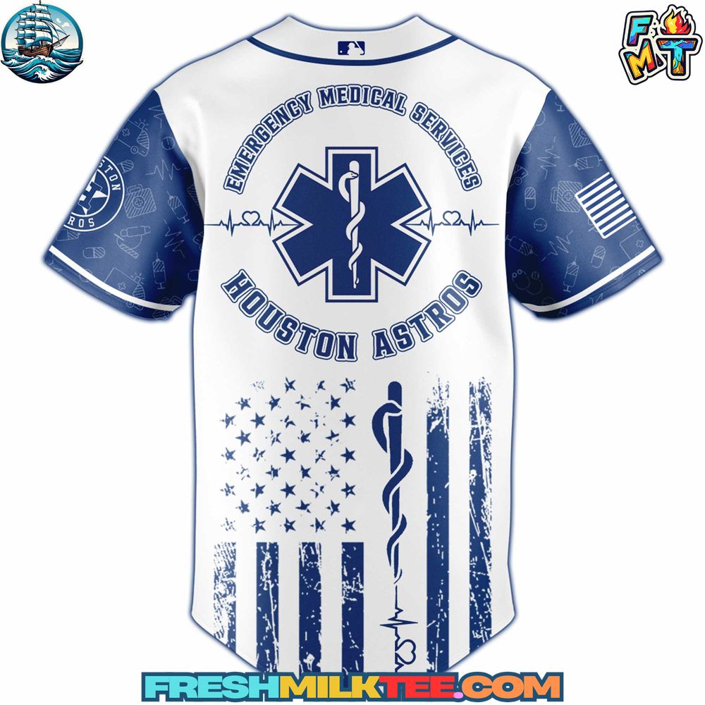 Houston Astros MLB x Emergency Medical Technician Appreciation Night Baseball Jersey Houston Astros MLB x Emergency Medical Technician Appreciation Night Baseball Jersey