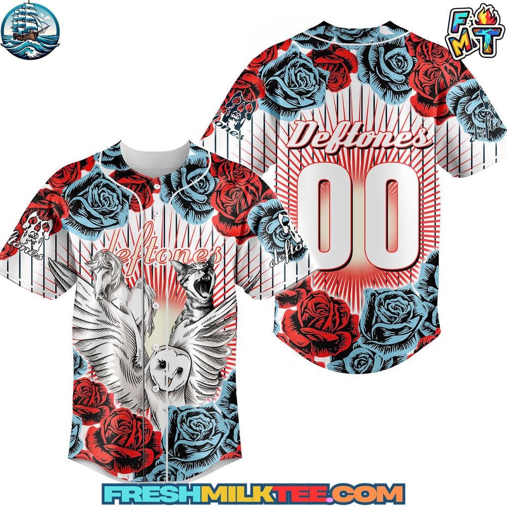 Deftones Baseball Jersey Shirt Deftones Baseball Jersey Shirt