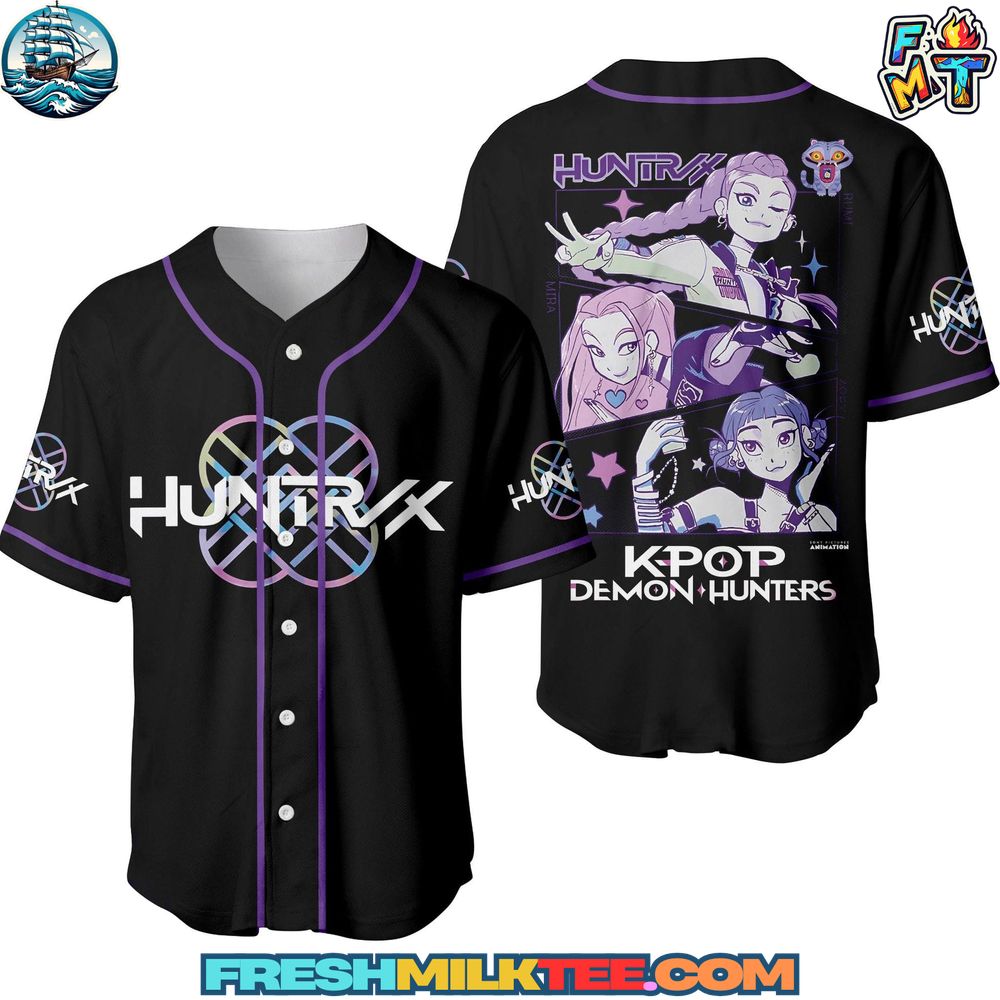 KPop Demon Hunters Huntrix Baseball Jersey K-Pop Demon Hunters Huntrix Baseball Jersey