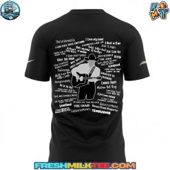 Los Angeles Chargers NFL x George Strait Black T-shirt
