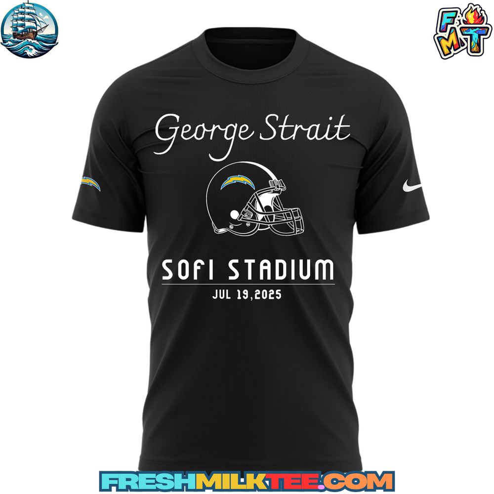 Los Angeles Chargers NFL x George Strait Black T-shirt Los Angeles Chargers NFL x George Strait Black T-shirt