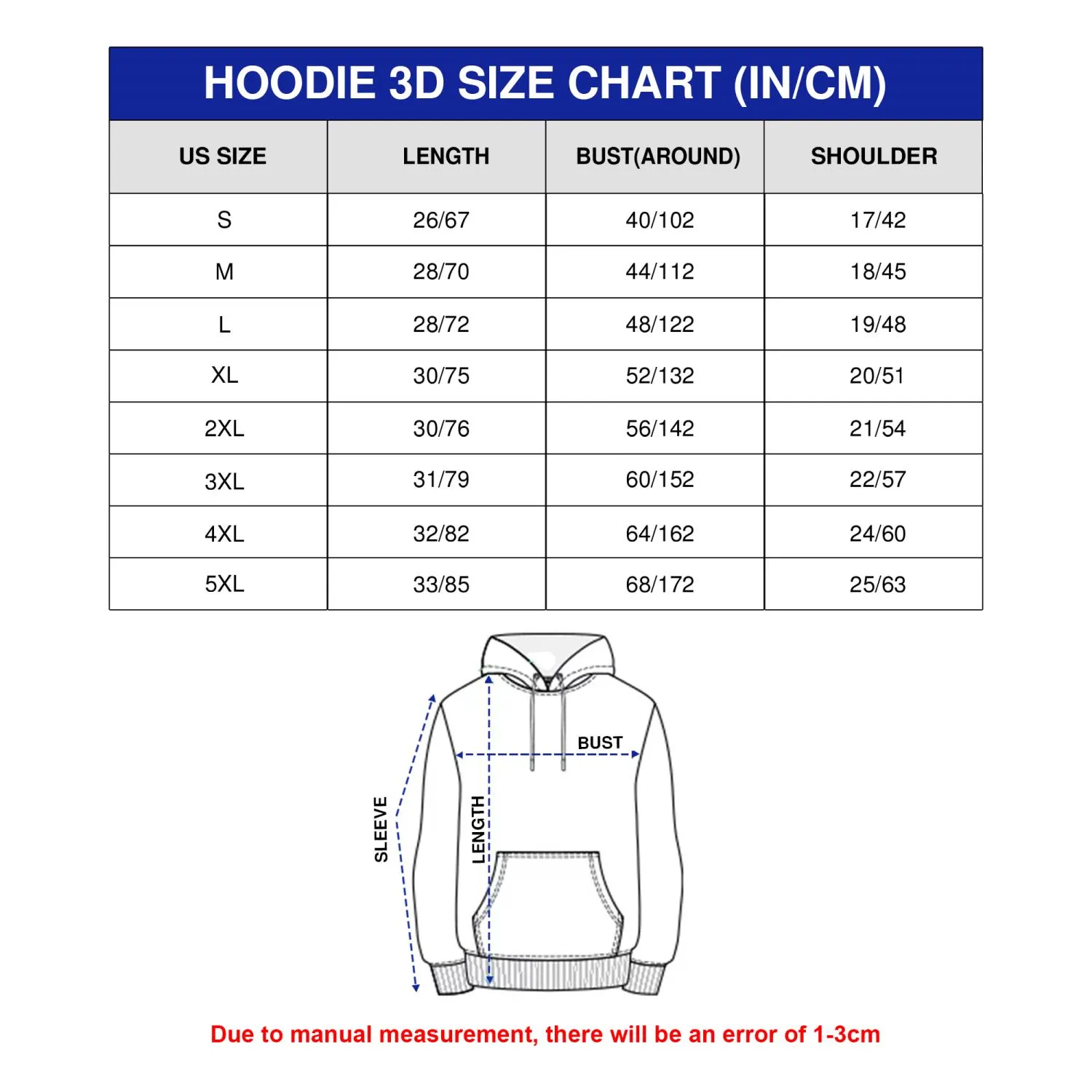 Regular Hoodie Size