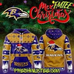 Baltimore Ravens NFL Merry Christmas Hoodie