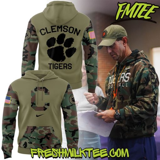 Clemson Tigers Football NCAA Salute to Service Club Hoodie