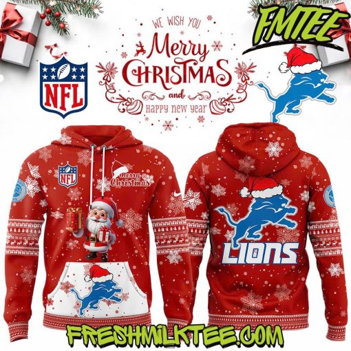 Detroit Lions NFL Merry Christmas Hoodie