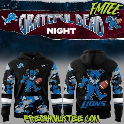 Detroit Lions NFL x Grateful Dead Night Hoodie