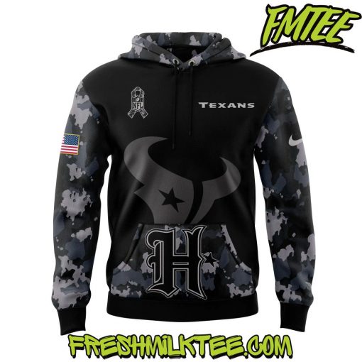 Houston Texans NFL New Black Camo Pullover Hoodie