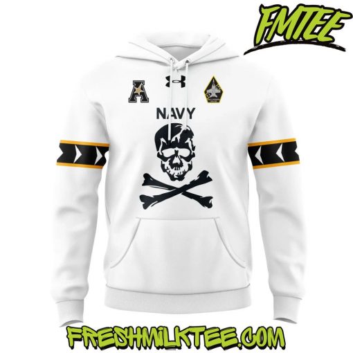 Navy Midshipmen Football NCAA White Hoodie