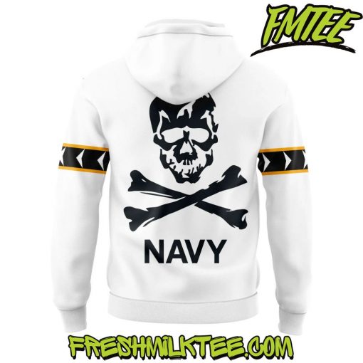 Navy Midshipmen Football NCAA White Hoodie