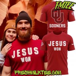 Oklahoma Sooners Football NCAA Jesus Won T-Shirt