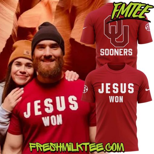 Oklahoma Sooners Football NCAA Jesus Won T-Shirt