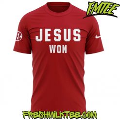 Oklahoma Sooners Football NCAA Jesus Won T-Shirt