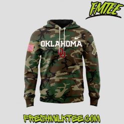 Oklahoma Sooners Football NCAA Military Appreciation Club Hoodie