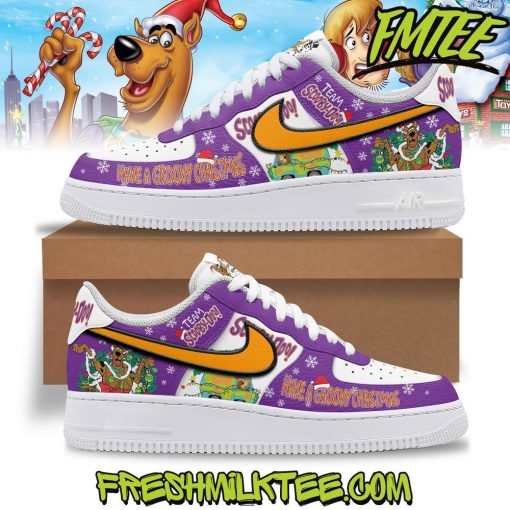 Scooby Doo Groovy Christmas Purple Air Force 1 Sneaker