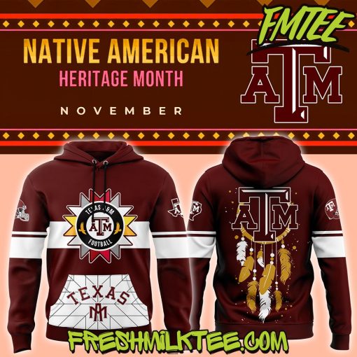 Texas A&M Aggies Football NCAA National Native American Heritage Month Hoodie