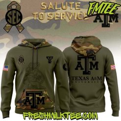 Texas A&M Aggies Football NCAA Salute to Service Hoodie