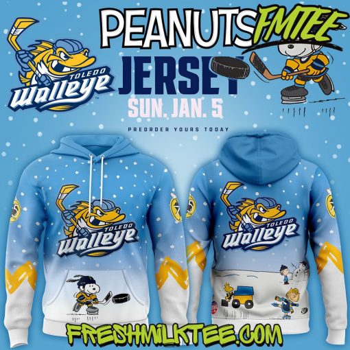 Toledo Walleye Ice Hockey Team x Peanuts Night Hoodie