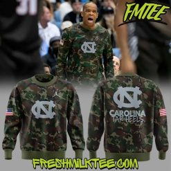 UNC Basketball Coach Hubert Davis Camo Sweater