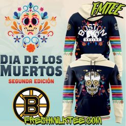 Boston Bruins NHL Dia De Los Muertos Hoodie