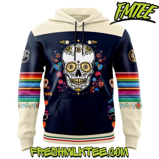 Boston Bruins NHL Dia De Los Muertos Hoodie