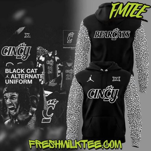 Cincinnati Men’s Basketball Black Cat Hoodie