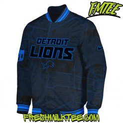 Detroit Lions NFL Back In Black Baseball Jacket