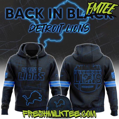 Detroit Lions NFL Back In Black Hoodie