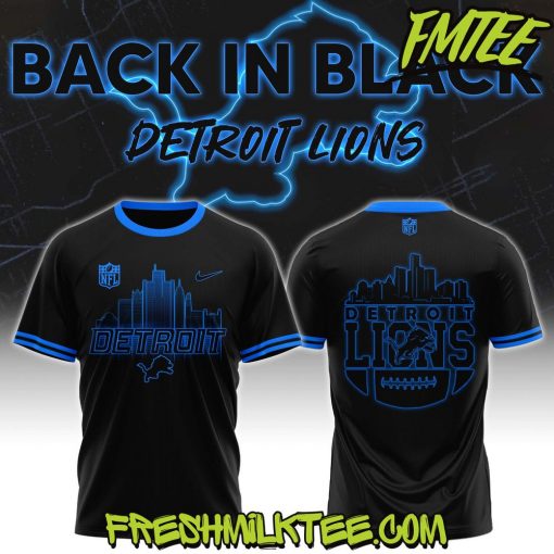 Detroit Lions NFL Back In Black T-Shirt