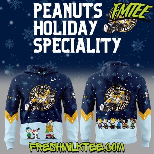 Green Bay Gamblers Hockey Peanuts x Snoopy Hoodie