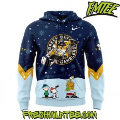 Green Bay Gamblers Hockey Peanuts x Snoopy Hoodie