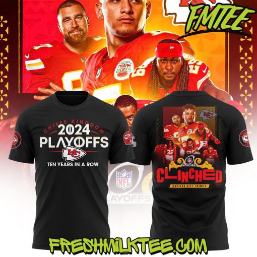 Kansas City Chiefs NFL PLAYOFFS AFC WEST CLINCHED T-Shirt