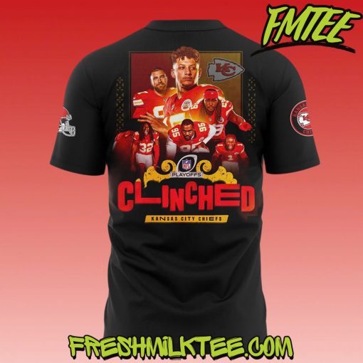 Kansas City Chiefs NFL PLAYOFFS AFC WEST CLINCHED T-Shirt