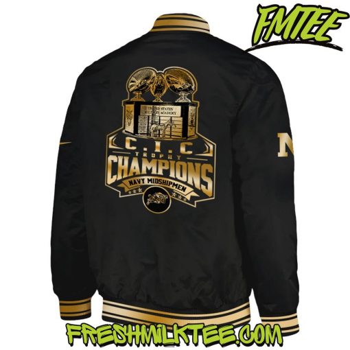 Navy Midshipmen Football NCAA 2024 Champions Baseball Jacket