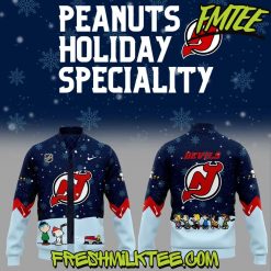 New Jersey Devils NHL Peanuts x Snoopy Night Nike Baseball Jacket