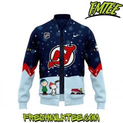 New Jersey Devils NHL Peanuts x Snoopy Night Nike Baseball Jacket