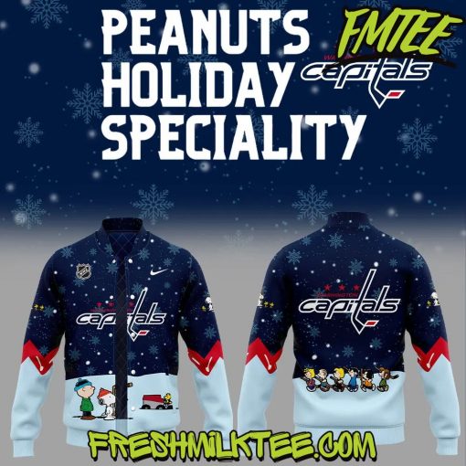 Washington Capitals NHL Peanuts x Snoopy Night Nike Baseball Jacket