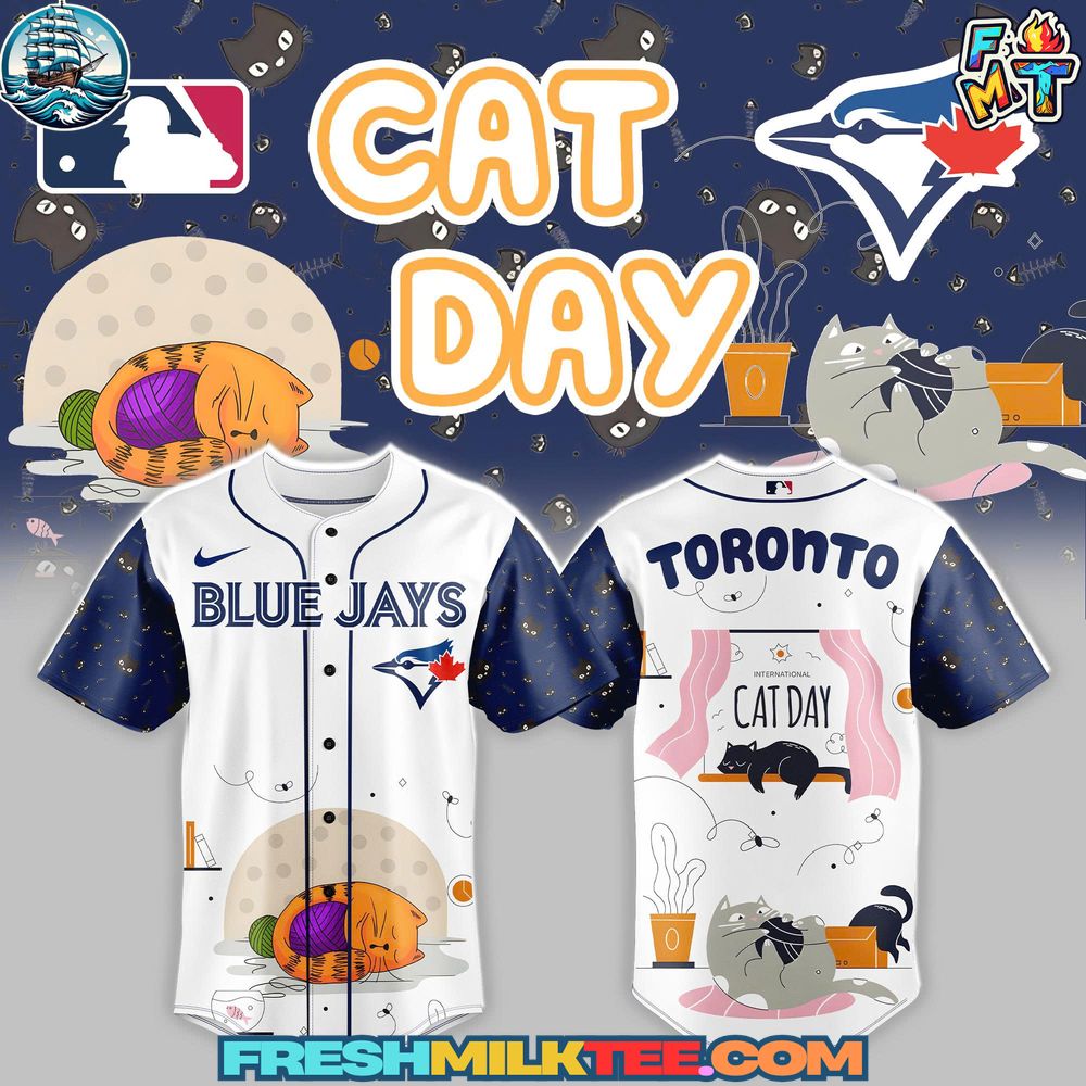 Toronto Blue Jays MLB x Cat Day Baseball Jersey Toronto Blue Jays MLB x Cat Day Baseball Jersey