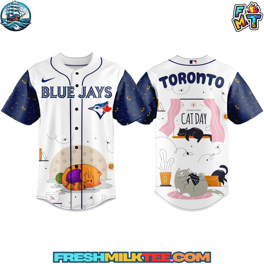 Toronto Blue Jays MLB x Cat Day Baseball Jersey Toronto Blue Jays MLB x Cat Day Baseball Jersey